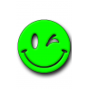 Green Smiley Hunting Tag