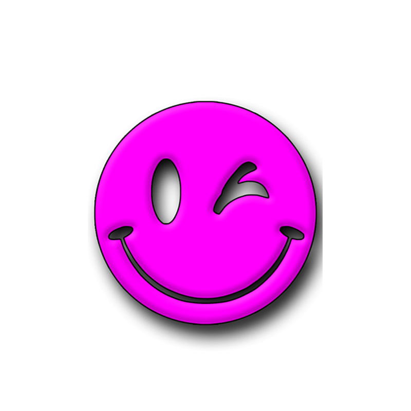 Purple Smiley Hunting Tag