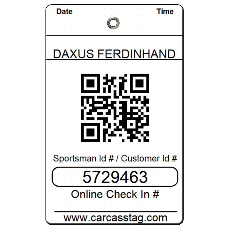 New York Hunting Tag